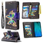 For Xiaomi Redmi Note 8 Pro Colored Drawing Pattern Zipper Horizontal Flip Leather Case with Holder & Card Slots & Wallet(Big Butterfly) - 1