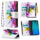 For Xiaomi Redmi Note 8 Pro Colored Drawing Pattern Zipper Horizontal Flip Leather Case with Holder & Card Slots & Wallet(Sun Flower) - 1