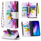 For Xiaomi Redmi Note 8 Colored Drawing Pattern Zipper Horizontal Flip Leather Case with Holder & Card Slots & Wallet(Sun Flower) - 1