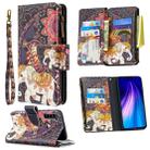 For Xiaomi Redmi Note 8 Colored Drawing Pattern Zipper Horizontal Flip Leather Case with Holder & Card Slots & Wallet(Flower Elephants) - 1