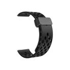 For Huawei Watch 4 / 4 Pro Magnetic Clasp Silicone Watch Band(Black) - 1