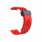 For Huawei Watch 4 / 4 Pro Magnetic Clasp Silicone Watch Band(Red) - 1