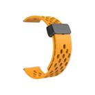 For Huawei Watch 4 / 4 Pro Magnetic Clasp Silicone Watch Band(Yellow) - 1