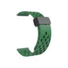 For Huawei Watch 4 / 4 Pro Magnetic Clasp Silicone Watch Band(Alfalfa Grass) - 1