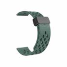 For Huawei Watch 4 / 4 Pro Magnetic Clasp Silicone Watch Band(Pine Green) - 1