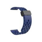 For Huawei Watch 4 / 4 Pro Magnetic Clasp Silicone Watch Band(Midnight Blue) - 1