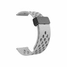 For Huawei Watch 4 / 4 Pro Magnetic Clasp Silicone Watch Band(Cloud Grey) - 1