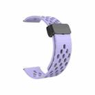 For Huawei Watch 4 / 4 Pro Magnetic Clasp Silicone Watch Band(Purple) - 1