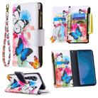For Xiaomi Mi CC9 Pro / Note 10 Colored Drawing Pattern Zipper Horizontal Flip Leather Case with Holder & Card Slots & Wallet(Two Butterflies) - 1