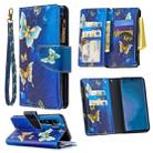For Xiaomi Mi CC9 Pro / Note 10 Colored Drawing Pattern Zipper Horizontal Flip Leather Case with Holder & Card Slots & Wallet(Gold Butterfly) - 1