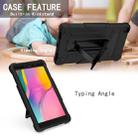 For Samsung Galaxy Tab A8.0 (2019) T290 T-shaped Bracket Contrast Color Shockproof PC + Silicone Flat Protective Case(Black+Black) - 3