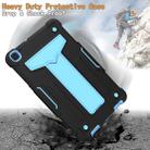 For Samsung Galaxy Tab A8.0 (2019) T290 T-shaped Bracket Contrast Color Shockproof PC + Silicone Flat Protective Case(Black+Blue) - 4