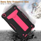 For Samsung Galaxy Tab A8.0 (2019) T290 T-shaped Bracket Contrast Color Shockproof PC + Silicone Flat Protective Case(Black+Rose Red) - 4