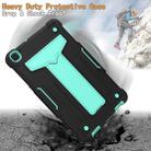 For Samsung Galaxy Tab A8.0 (2019) T290 T-shaped Bracket Contrast Color Shockproof PC + Silicone Flat Protective Case(Black+Mint Geen) - 4
