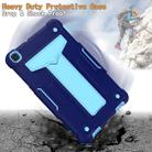 For Samsung Galaxy Tab A8.0 (2019) T290 T-shaped Bracket Contrast Color Shockproof PC + Silicone Flat Protective Case(Navy+Blue) - 4