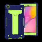 For Samsung Galaxy Tab A8.0 (2019) T290 T-shaped Bracket Contrast Color Shockproof PC + Silicone Flat Protective Case(Navy+Green) - 2