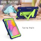 For Samsung Galaxy Tab A8.0 (2019) T290 T-shaped Bracket Contrast Color Shockproof PC + Silicone Flat Protective Case(Navy+Green) - 3