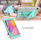 For Samsung Galaxy Tab A8.0 (2019) T290 T-shaped Bracket Contrast Color Shockproof PC + Silicone Flat Protective Case(Grey+Mint Green) - 3