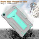 For Samsung Galaxy Tab A8.0 (2019) T290 T-shaped Bracket Contrast Color Shockproof PC + Silicone Flat Protective Case(Grey+Mint Green) - 4