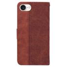 For iPhone SE 2024 Geometric Embossed Leather Phone Case(Brown) - 3