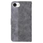 For iPhone SE 2024 Geometric Embossed Leather Phone Case(Grey) - 3