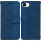 For iPhone SE 2024 Geometric Embossed Leather Phone Case(Blue) - 1