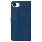 For iPhone SE 2024 Geometric Embossed Leather Phone Case(Blue) - 3