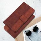 For iPhone 16 Geometric Embossed Leather Phone Case(Brown) - 2