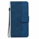 For iPhone 16 Geometric Embossed Leather Phone Case(Blue) - 3