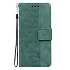 For iPhone 16 Plus Geometric Embossed Leather Phone Case(Green) - 3