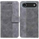 For iPhone 17 Air Geometric Embossed Leather Phone Case(Grey) - 1