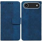 For iPhone 17 Air Geometric Embossed Leather Phone Case(Blue) - 1