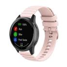 For Huawei Watch 4 / 4 Pro Wavy Dot Pattern Solid Color Silicone Watch Band(Pink) - 1