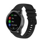 For Huawei Watch 4 / 4 Pro Wavy Dot Pattern Solid Color Silicone Watch Band(Black) - 1