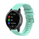 For Huawei Watch 4 / 4 Pro Wavy Dot Pattern Solid Color Silicone Watch Band(Teal) - 1