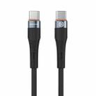 Nillkin 2.4A USB-C/Type-C to USB-C/Type-C Silicone Data Cable, Length: 1.2m(Black) - 1