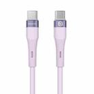 Nillkin 2.4A USB-C/Type-C to USB-C/Type-C Silicone Data Cable, Length: 1.2m(Purple) - 1