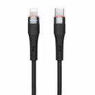 Nillkin 2.4A USB-C/Type-C to 8 Pin Silicone Data Cable, Length: 1.2m(Black) - 1