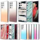 For Samsung Galaxy S21 Ultra 5G 2pcs Gradient Marble Phone Case(Random Color Delivery) - 1