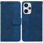 For Xiaomi Poco F5 / Redmi Note 12 Turbo Geometric Embossed Leather Phone Case(Blue) - 1