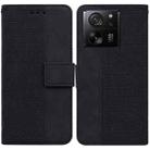 For Xiaomi 13T / 13T Pro / Redmi K60 Ultra Geometric Embossed Leather Phone Case(Black) - 1