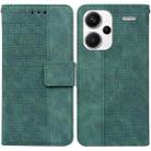 For Xiaomi Redmi Note 13 Pro+ 5G Geometric Embossed Leather Phone Case(Green) - 1