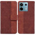 For Xiaomi Redmi Note 13 Pro 5G Geometric Embossed Leather Phone Case(Brown) - 1