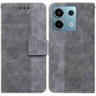 For Xiaomi Redmi Note 13 Pro 5G Geometric Embossed Leather Phone Case(Grey) - 1