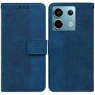 For Xiaomi Redmi Note 13 Pro 5G Geometric Embossed Leather Phone Case(Blue) - 1