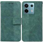 For Xiaomi Redmi Note 13 Pro 5G Geometric Embossed Leather Phone Case(Green) - 1