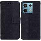 For Xiaomi Redmi Note 13 Pro 5G Geometric Embossed Leather Phone Case(Black) - 1