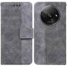 For Xiaomi Redmi A3 Geometric Embossed Leather Phone Case(Grey) - 1