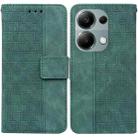 For Xiaomi Redmi Note 13 Pro 4G Geometric Embossed Leather Phone Case(Green) - 1
