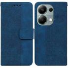 For Xiaomi Poco M6 Pro 4G Geometric Embossed Leather Phone Case(Blue) - 1